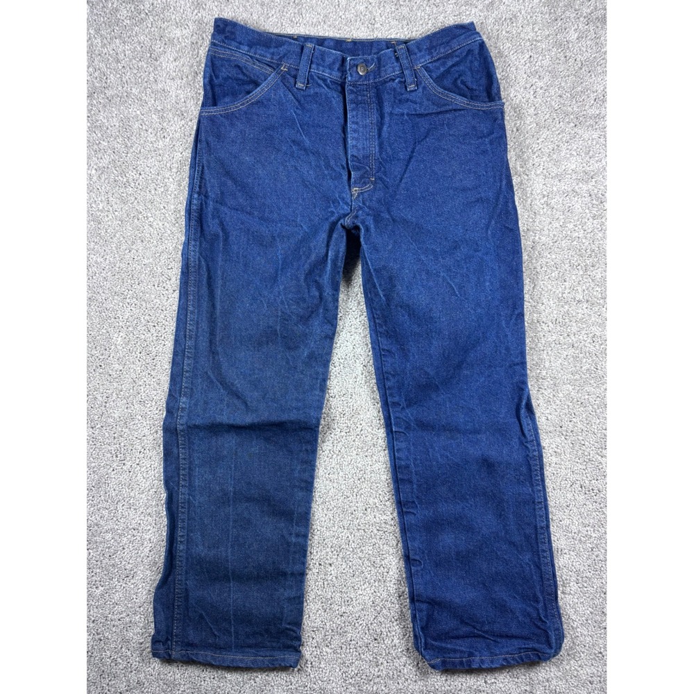 Bulwark FR Flame Res CAT2 2112 Work Pants Mens 34 (measures‎ 32)Drk Wash Blue